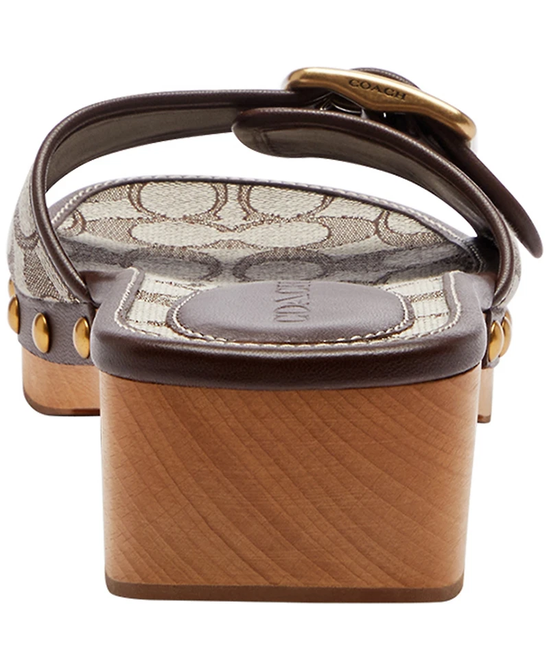 Coach Women's Margot Wooden Slip-On Sandals