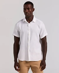 Perry Ellis Men's Solid Linen Shirt