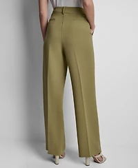 Dkny Petite Textured Mid-Rise Trousers