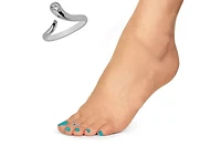 Curata Jewelry Solid 10K Gold Adjustable Cubic Zirconia Snake Toe Ring