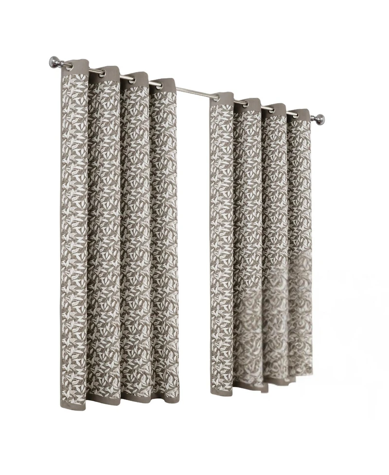 Rt Designers Collection 100% Polyester 190 Gsm Marina Revisible Blackout Grommet Curtain Panel 54" x 95"