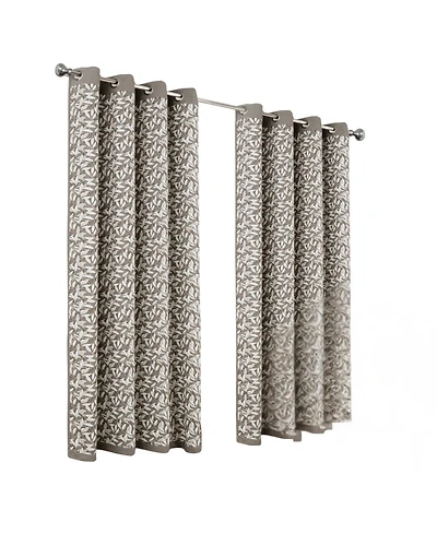 Rt Designers Collection 100% Polyester 190 Gsm Marina Revisible Blackout Grommet Curtain Panel 54" x 95"