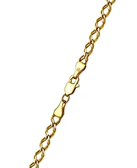 Macy's Diamond-Cut 3D Link Bracelet in 10k Two-Tone Gold