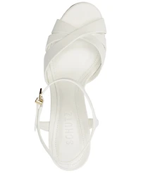 Schutz Women's Keefa Raffia High Block Dress Sandals