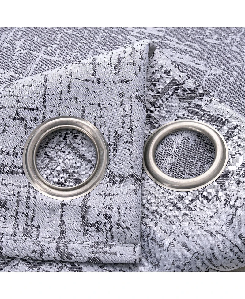 Rt Designers Collection 100% Polyester 140 Gsm Luca Jacquard Grommet Curtain Panel