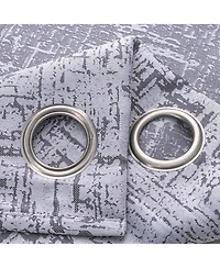 Rt Designers Collection 100% Polyester 140 Gsm Luca Jacquard Grommet Curtain Panel