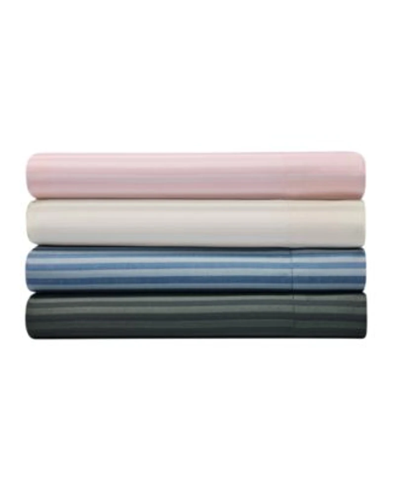 Macys Dobby Stripe 200 Thread Count Cotton Blend 4 Pc. Sheet Sets