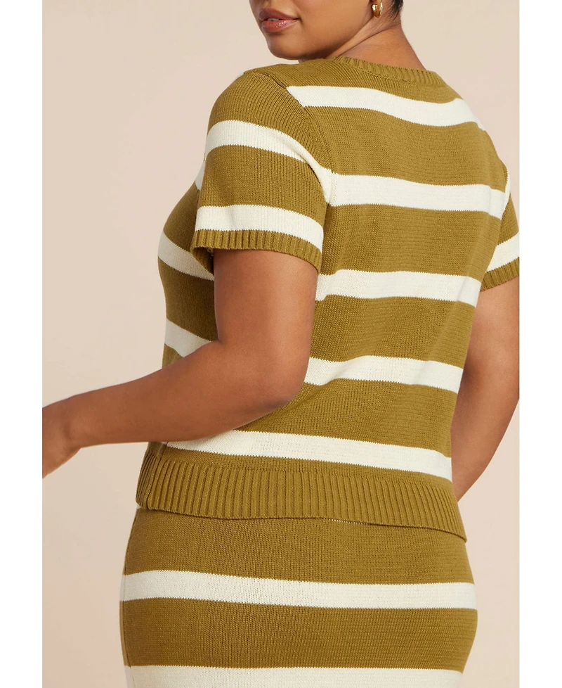 Eloquii Women's Fitted Sweater Top