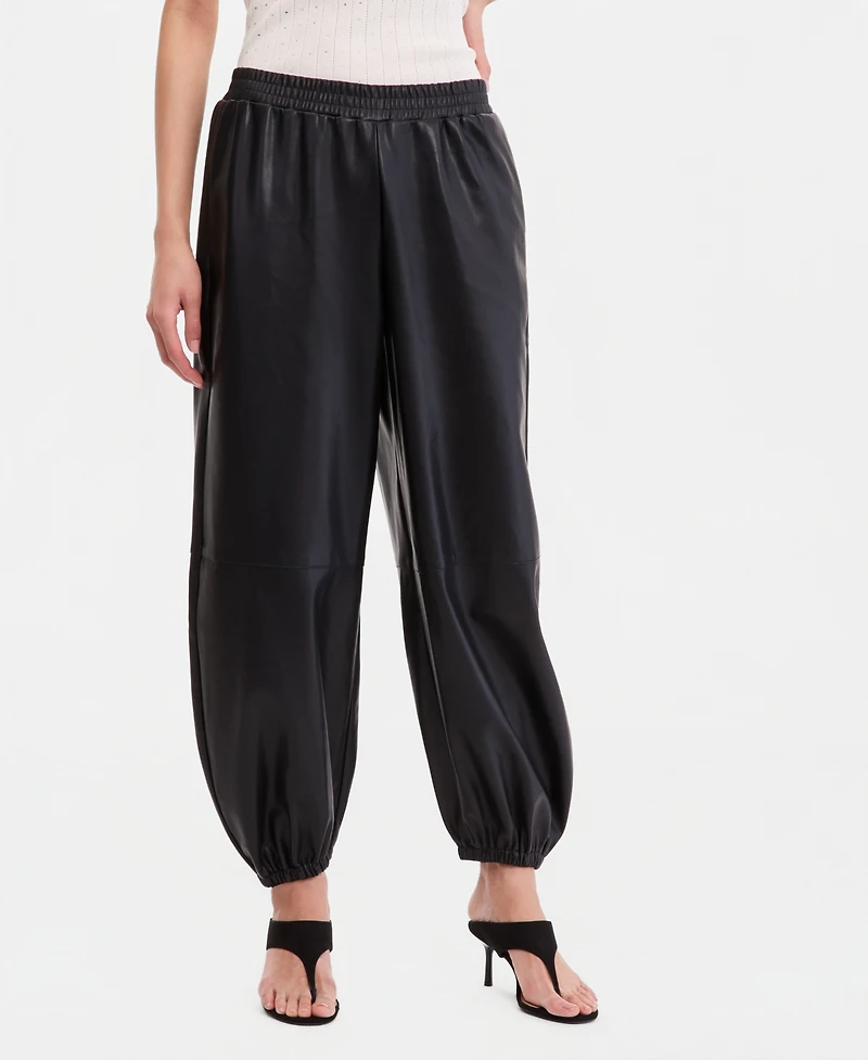 I.n.c. International Concepts Women's Faux-Leather Balloon Pants, Macy's Exclusive