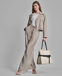 Dkny Women's Zipper Detailed Crinkle Jacket