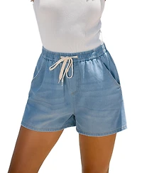 Cupshe Women's Golden Wash Denim Shorts