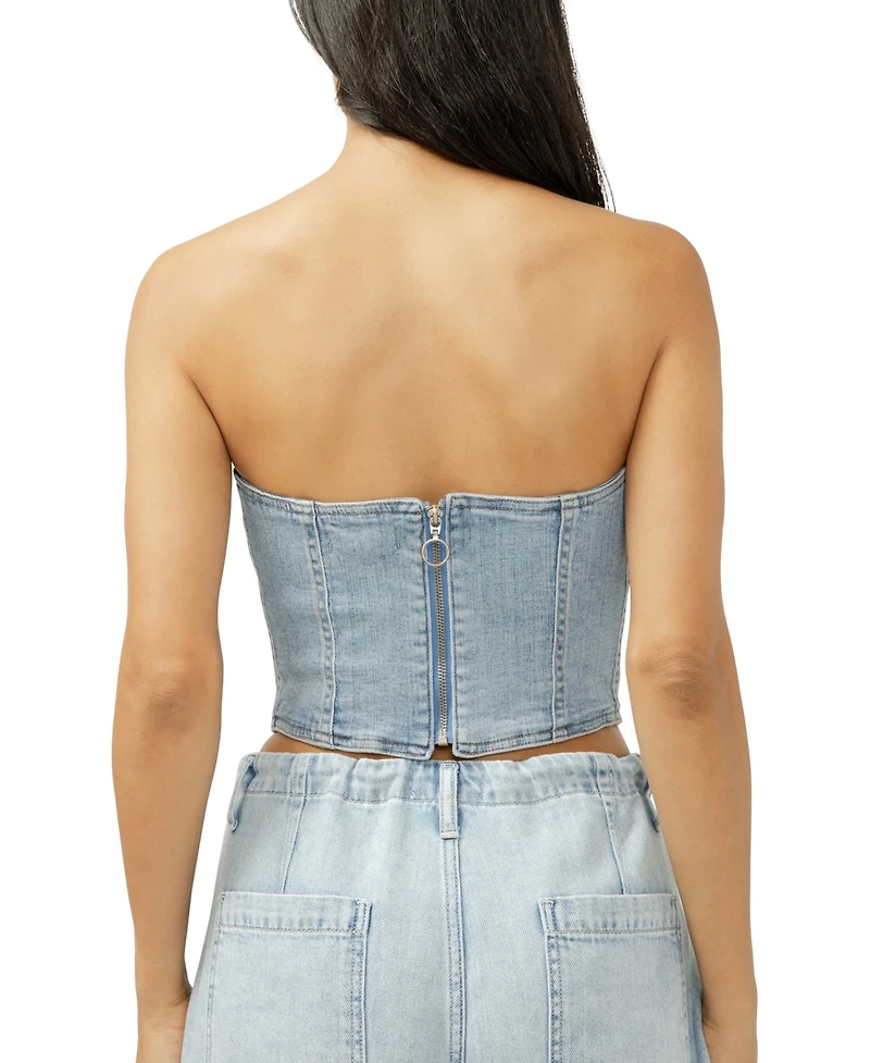 Silver Jeans Co. Women's Denim Corset Top