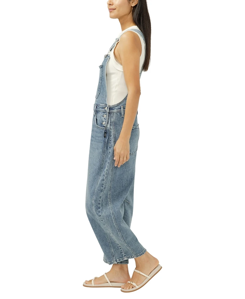 Silver Jeans Co. Women's Denim Barrel-Leg Overalls