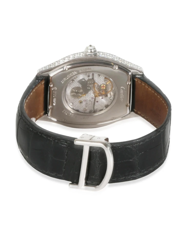 Pre-Owned Cartier Tortue de Cartier WA504351 Unisex Watch in 18kt White Gold