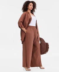 I.n.c. International Concepts Plus Pull-On Wide-Leg Pants, Created for Macy's