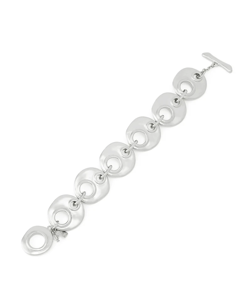 Robert Lee Morris Soho Rhodium Mariner Link Bracelet