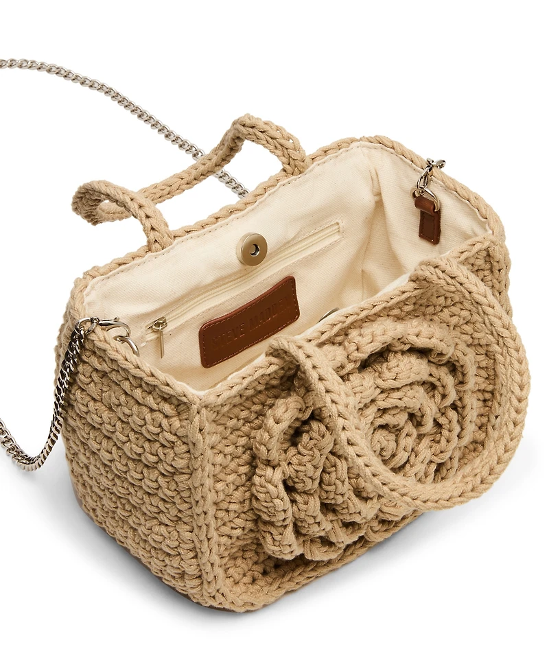 Steve Madden Bluvly Croshet Rose Bag