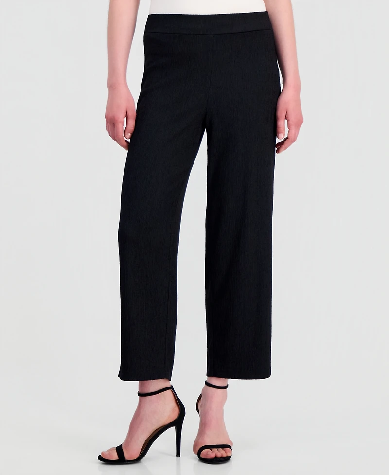 Anne Klein Women's Pebble-Texture Knit Pull-On Pants