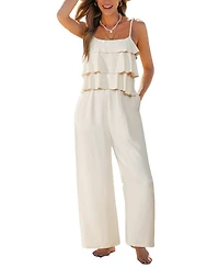 Cupshe Women's Square Neck Unlined Zipper Closure Jumpsuit