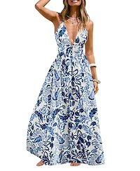 Cupshe Women's Sunset Basking Floral Maxi Beach Dress