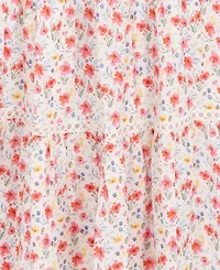 Tween Diva Girls' 7-16 Denim Faux Corset Top To Floral Printed Maxi Skirt, 2-Piece Set