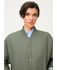 Olsen Women's Reversible Botanic Camo Bomber Jacket