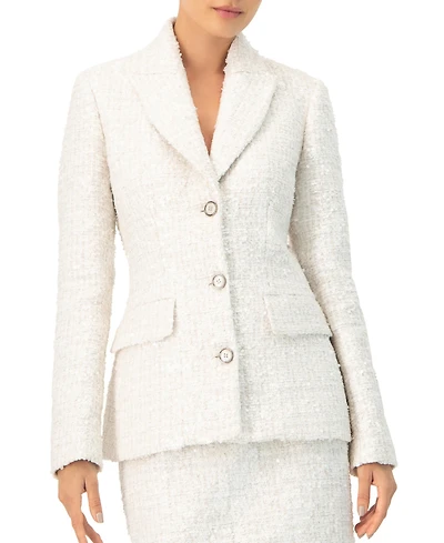 Ivonne Women's Breasted Blazer with Three Buttons