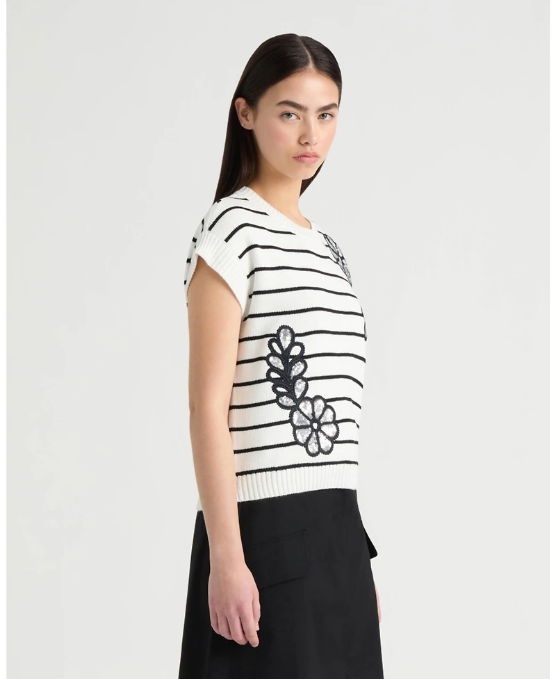 Nvlt Women's Sleeveless sweater with Sequin Detail