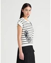 Nvlt Women's Sleeveless sweater with Sequin Detail