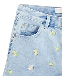Guess Girls' 7-16 Denim Embroidered Shorts