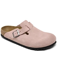 Birkenstock Women's Boston Suede Leather Casual Clogs from Finish Line