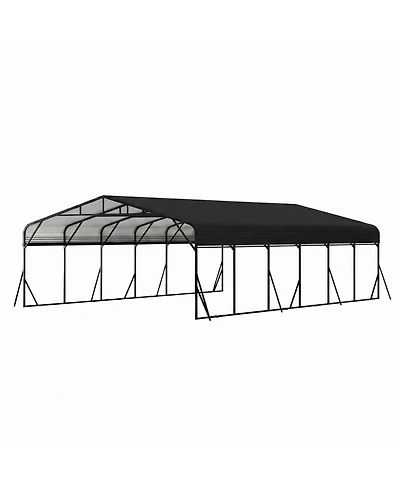 Mondawe 20x30 ft. Galvanized Steel Carport Shelter