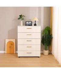 Streamdale Furniture 5 Drawer Dresser with Handles Modern Storage Cabinet