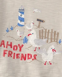 Carter's Baby Boys' Seagull Short-Sleeve Top & Shorts, 2-Piece Set