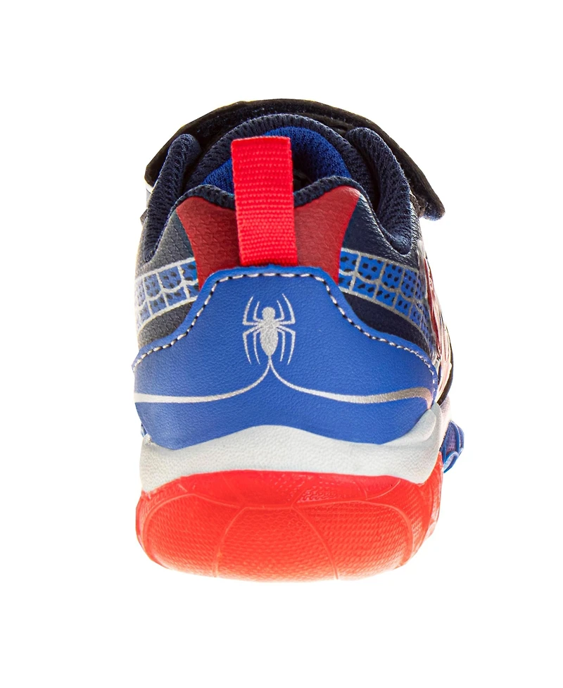 Spider-Man Big Boys Marvel Light Up Sneakers Flashing Lights Superhero Design Ready Easy On/Off Durable