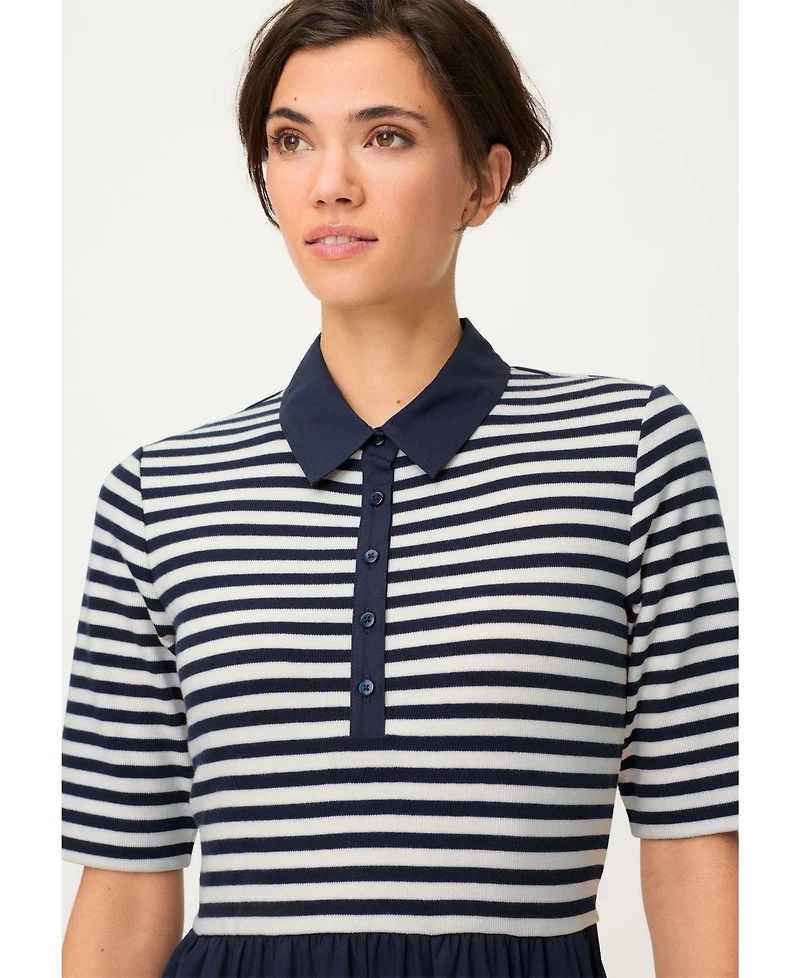 Olsen Women's Mixed Media Polo Dress