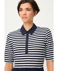 Olsen Women's Mixed Media Polo Dress