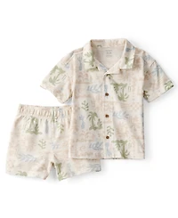 Carter's Boys' Toddler 2T-5T Palm Tree Tropical Top and Short Set, 2-Piece Set