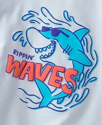 Carter's Girls' Toddler 2T-5T Shark Top & Short, 2-Piece Set