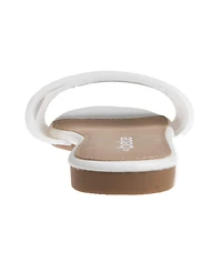 bebe Women's Stylish and Comfortable Fashion Sandal with Rubber Logo