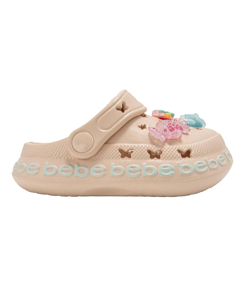 Bebe Big Girls Lighweight Eva Clogs - Slip On Comfy Shoes with Charms