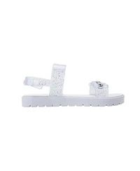 Bebe Girls Pcu sandal with Glitter Flower snd Rs