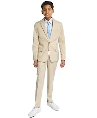 Tommy Hilfiger Boys 8 20 Long Sleeve Stretch Floral Print Shirt Modern Fit Jacket Suit Pants