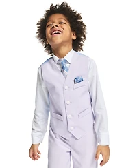 Nautica Boys' 2-7 Check Long-Sleeve Shirt, Vest, Necktie, Pocket Square & Pants, 5-Piece Set