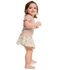 Calvin Klein Baby Girls' Chunky Rib T-Shirt and Printed Skort, 2-Piece Set