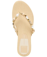 Dolce Vita Women's Kysha Embellished Shell Thong Slip-On Flip Flop Sandals