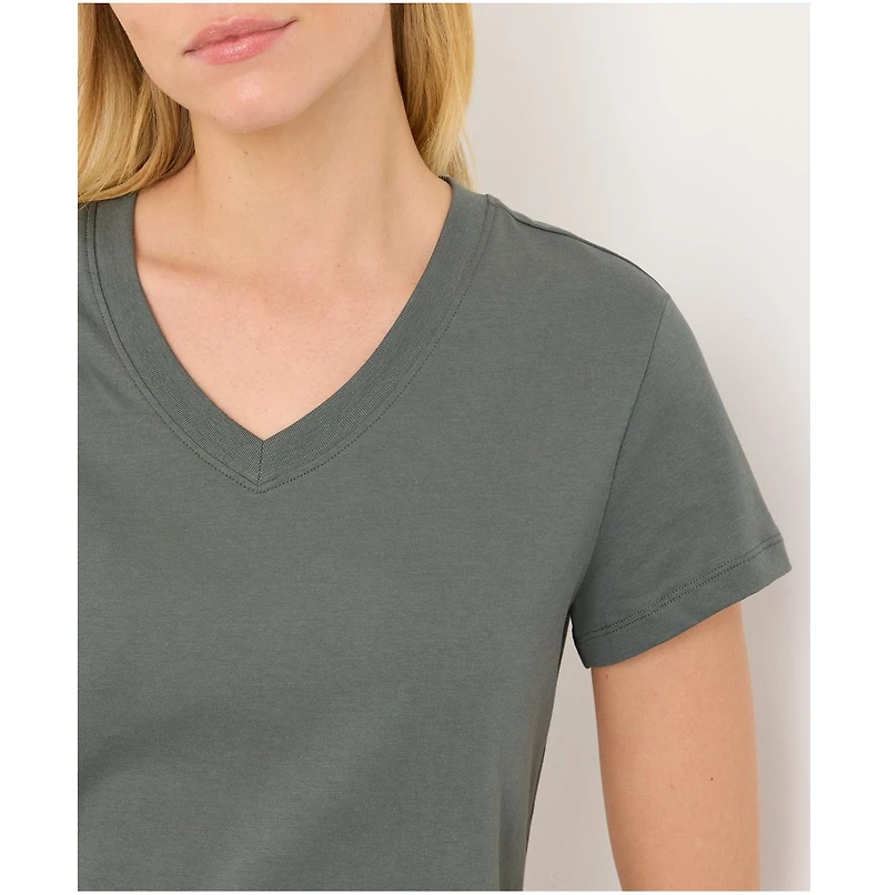 Pact Women's Organic Cotton Essential V-Neck Tee