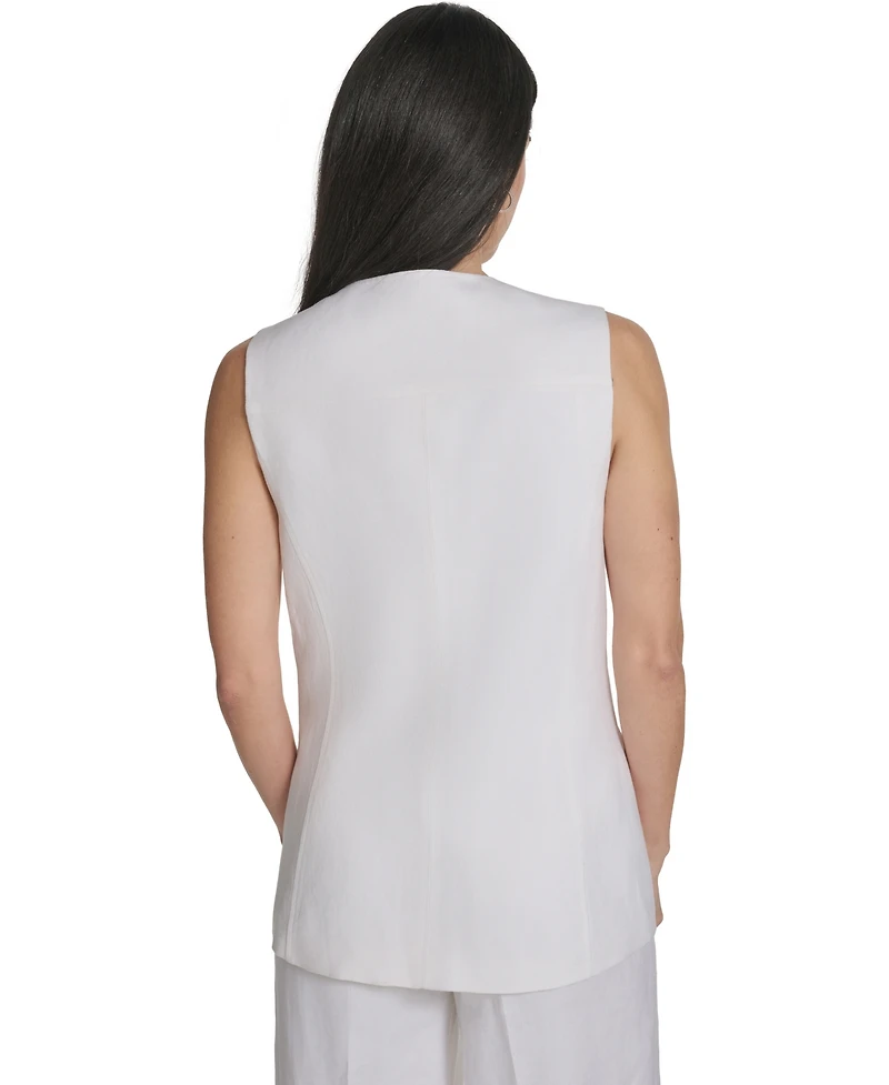 Calvin Klein Women's Button-Front Vest Jacket