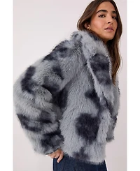 Nasty Gal Women's Cow Fur Collar Jacket
