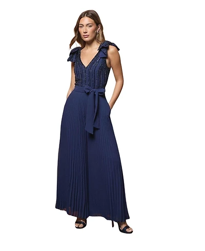 Coast Women's Embellished Bow Shoulder Jumpsuit